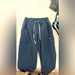Figs High Waisted Yola Scrub Pant Size Medium Dark Harbor